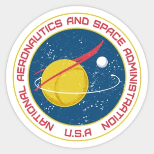 vintage space administration badge Sticker